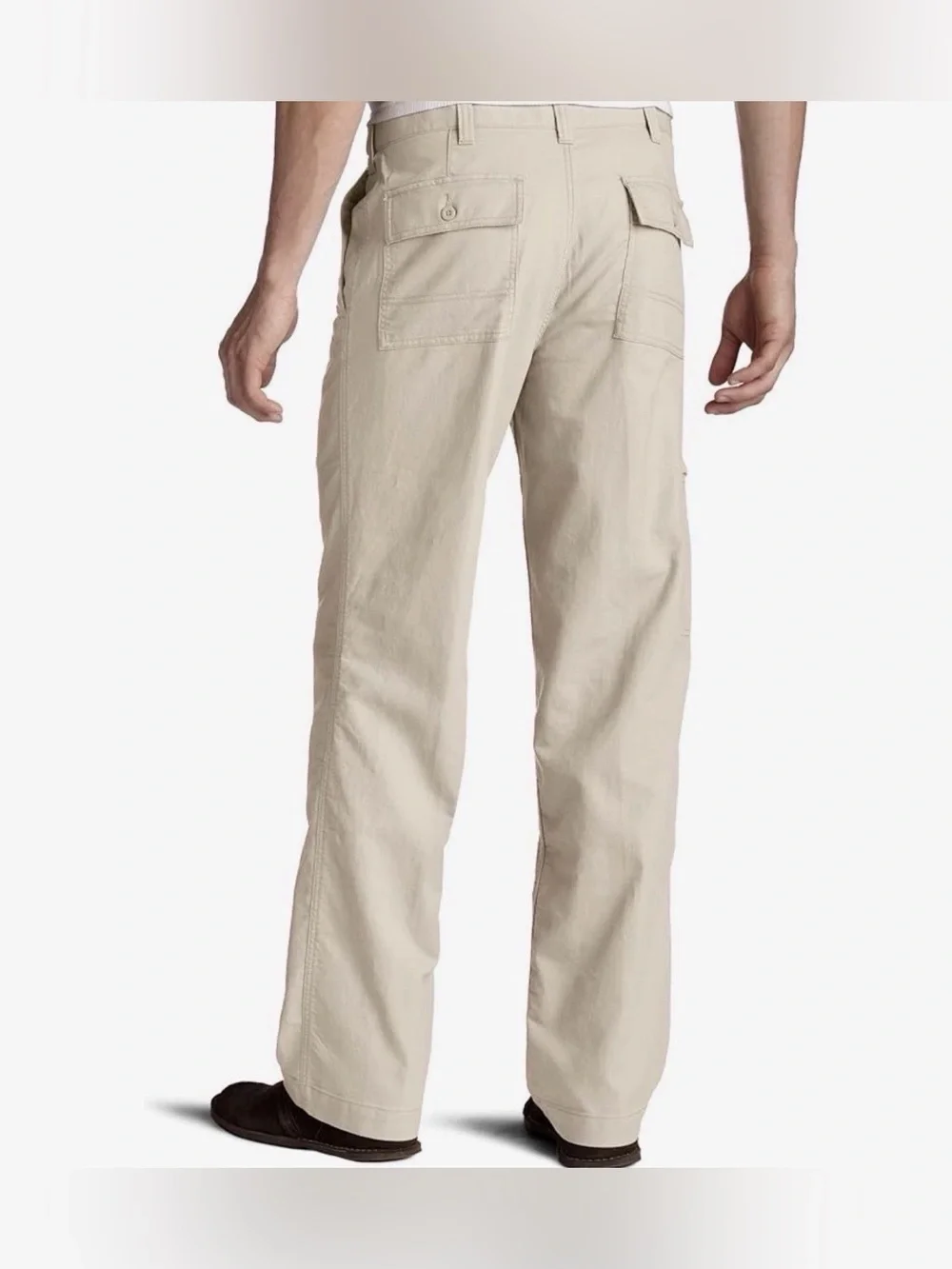 Dockers Comfort Cargo Pants Khaki Classic Fit Stretch Cotton Canvas Size 44x32